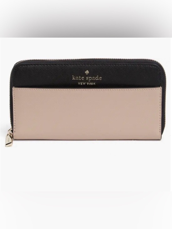 kate spade Handbags - Kate Spade Black and Cream Staci Continental Wallet